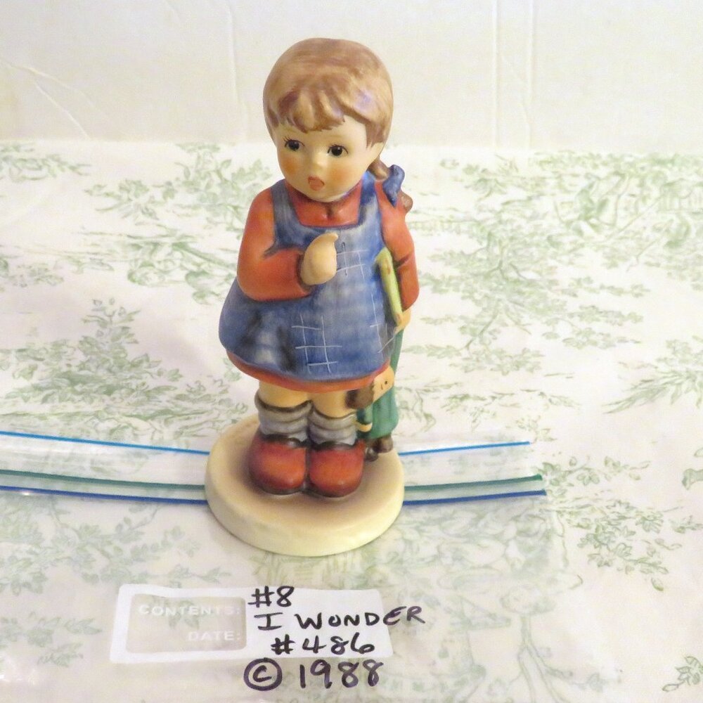 Vintage Hummel Figurine #486 "I Wonder" TMK-6 MI Hummel Club 90-91 Goebel 5.25"